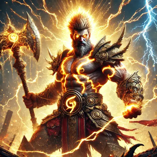 Divine Fusion Warrior – Godly Power Unleashed - PRINT
